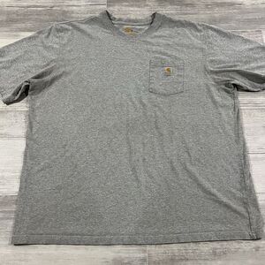 Carhartt Short Sleeve T-Shirt‎ Men's Size 3XL Gray With Front Pocket